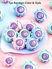 24/12/1pc Mini Rock Paper Scissors Egg-Shaped Keychain, Automatic Pattern Changing Finger Game Key Ring, Creative Party Favor Gift Bag Filler, Suitable For Birthday, Halloween, Easter, Thanksgiving, Carnival, Back To School Reward, Assorted Colors - A - View 13