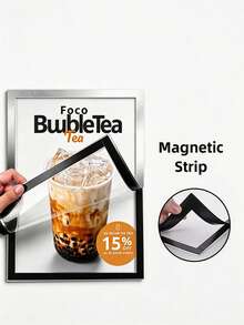 2/5pcs A4/A5/A6 Magnetic Sign Holders, Self-Adhesive Transparent Wall Display Frames, Reusable Document And Poster Holders, Suitable For Office, School, Store Organization - Multiple Specifications - View 7