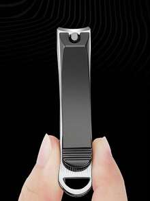 Small Nail Clipper, Stainless Steel Fingernail Clipper & Toenail Clippers, Black Nail Cutter, For Thick Fine Nails, Manicure Tool For Nail Care - Black - View 1