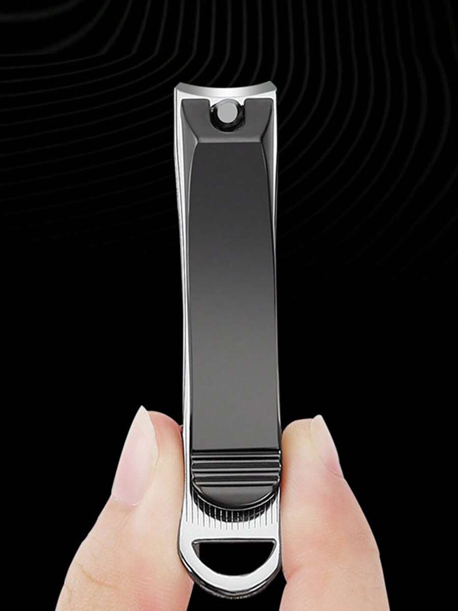 Small Nail Clipper, Stainless Steel Fingernail Clipper & Toenail Clippers, Black Nail Cutter, For Thick Fine Nails, Manicure Tool For Nail Care - Black - View 1