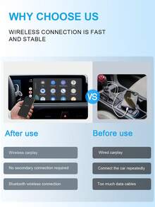 XUDA 2026 新款 Mini CarPlay AI Box，無線 CarPlay 與 Android 二合一車載音訊，支援有線與無線連接，配備 2.4-5.0GHz WiFi 5，時尚便攜，相容 99% 具備有線 CarPlay 與 Android 功能的車型 - D - 查看 4
