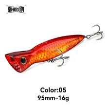 KINGDOM Topwater Popper Fishing Lure 95/110/130mm Floating Spraying Bubble Hard Bait Long Cast Noise Rattle For Seabass Snakehead Big Predator Saltwater Freshwater Fishing Tackle - Multicolor - View 15