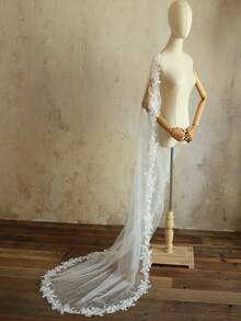 1pc Bridal Women's Pearl Shawl, Detachable Shoulder Cape, Floor-Length Single Layer Wedding Accessory For Photoshoot, Party, Versatile - Multicolor - View 7