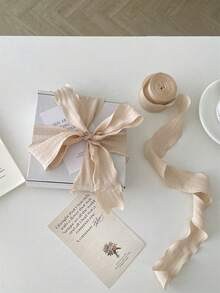 4cm Goddess Day Mother's Day Valentine's Day Pleated Satin Ribbon High-End Elastic Ruffle Bubble Pleated Webbing Cake Birthday Gift Box Packaging Ribbon Gift Wrapping Ribbon Hair Tie Packaging DIY Bow Flower Bouquet Packaging Floral Ribbon - A - View 5