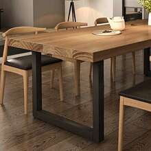 2PCS Table Legs, 71*50cm Furniture Legs Set, Metal Coffee Table Bench Legs, Industrial Black Iron Hairpin Legs For Desk, Dining Table, Kitchen Island, Workbench - Black - View 6