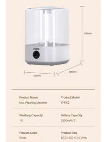 4L Mini All-In-One Portable Washing Machine, No Installation Required, Wireless Charging, Splash-Proof Laundry Tub, Home Use, Suitable For Underwear, Socks And Small Intimate Clothing - Multicolor - View 13