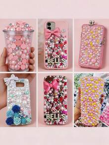 3-10mm Mixed Pearl Resin Rhinestones, Flat Back Pearl Rhinestones, Suitable For Phone Cases, DIY Jewelry, Handmade Accessories, Clothing Decoration And Other Crafts; Can Decorate Makeup Mirrors, Water Cups, Phone Cases, Craft Ornaments, Shoes And Other Items - White - View 4