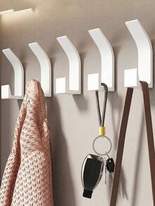 3/5pcs Multi-Function Adhesive Hooks, Self-Adhesive Storage Rack Hooks, Towel Hooks/Clothing Hooks, Suitable For Bathroom, Kitchen And Home, Easy To Install Self-Adhesive Hooks, Can Hang Towels, Clothing, Hats And Keys, Bathroom Accessories - Multicolor - View 9