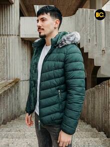Big City Men Jackets And Coats - Dark Green - View 5