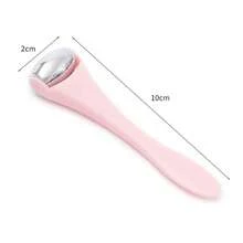 1件熱銷滾輪眼部按摩器，乳霜/眼霜塗抹器，臉部冷敷按摩棒 - 粉色 - 查看 1