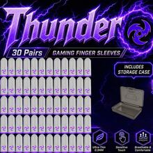 Touchscreen Thumb Caps, Sweat-Proof Breathable Seamless Touchscreen Finger Protectors, Smooth Sliding, Lightweight And Comfortable, Enhanced Gaming Experience - White - View 1