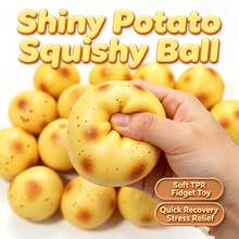 1 buah Bola Squishy Renyah DIY Bentuk Blok Kentang Simulasi, Sentuhan Lembut dan Halus dengan Isian Blok Bangunan, Bentuk Kentang Bulat Realistis, Paket Squishy dengan Suara Renyah untuk Mainan Balita Kembali ke Sekolah - MultiWarna - View 8