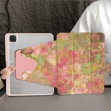 1pc Vintage Floral Pattern Protective Case - Art-Themed Tablet Accessory Designed For Elegant Style Enthusiasts And Art Lovers, Flip Cover With Pen Slot, Compatible With IPad And Tablets - Multicolor - View 6