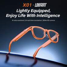 LOKMAT X01 Smart Glasses With Built-In ChatGPT, 8MP Camera, Supports 26 Languages AI Translation, Assistant And Voice Control, WiFi 4.0, Bluetooth 5.3, Smart Glasses - View 1