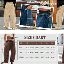 Women's Barrel Leg Sweatpants High Waisted Wide Leg Athletic Pants With Drawstring, Casual Loose Fit Lounge Sweatpants For Women, Yoga Baggy Joggers - 咖啡棕 - 查看 10