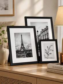 Bohemian Style Photo Frame Set, PVC Material, Self-Adhesive, Waterproof And Dustproof, Horizontal And Vertical Frames, Suitable For Home, Office And Commercial Use, Home Decor | Bohemian Style | Waterproof Photo Frame, Photo Frame Decoration - A - View 1