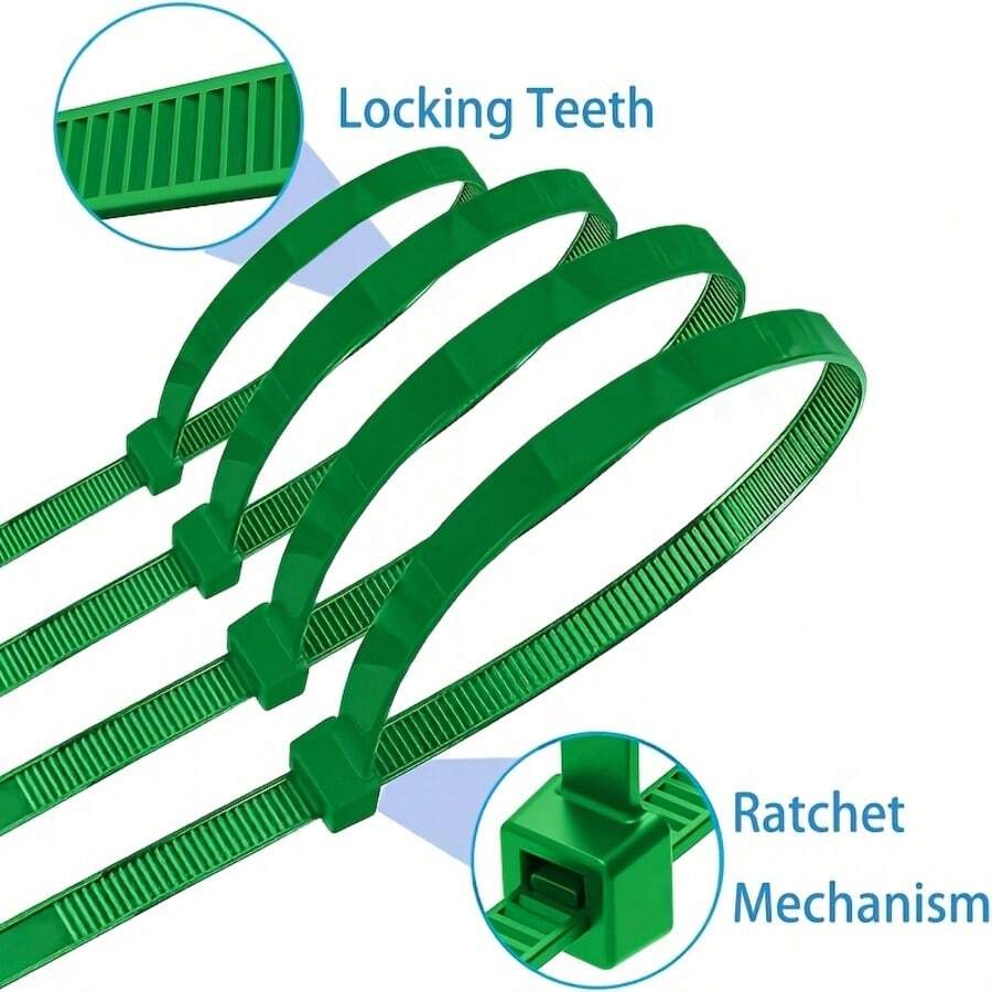 100pcs 4 Inch Cable Ties, Multi-Functional Self-Locking Nylon Cable Management, Suitable For Home, Office, Garden, Workshop Plastic Cable Ties, Self-Locking Cable Ties, Plant Growth Support, Wire Bundle Organization And Storage - A - View 1