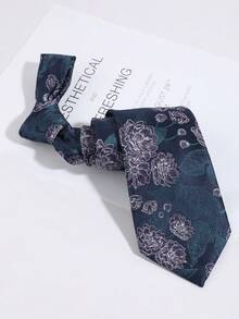 1pc Vintage Floral Print Men's Business Style Dress Shirt, Suitable For Daily Commute And Tie Matching - Multicolor - View 5