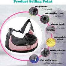 Breathable Dog Carrier Bag, Portable Travel Pet Shoulder Bag, Suitable For Small To Medium Pets, Also For Cats - Multicolor - View 3