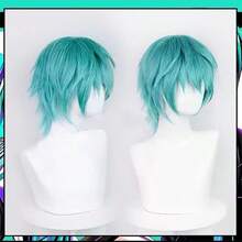 Anime Men's Cosplay Outfit Green Any Size Custom Full Set Perfect Custom Black Jacket With Green Wig,Halloween - Cadet Blue - View 2