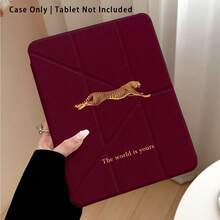 Leopard Pattern Painted Effect Tablet Protective Case With Stand, Compatible With Honor 8/9/10/X8/X8A/X9/X8Pro/X9Pro/ MatePad SE 11"/MatePad 11"/11.5"/MatePad Pro/Apple 10th/11th Gen 2025 (A16)/ Galaxy Tab A7/A9 And Other Popular Models - Multicolor - View 1