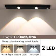 Modern LED Motion Sensor Strip Light, Wireless Rechargeable Magnetic Light Bar For Shoe Cabinets, Display Cases, Wardrobes, Smart Cabinets - Hill Effect, No Wiring Required, Easy Installation, USB-Powered, Plastic Material, Moire Pattern - Cat's Eye Sensor Light - View 13