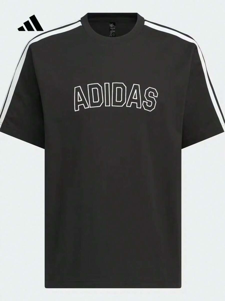 Adidas 男子ST SPORTS TEE運動休閒短袖T卹 - 黑色 - 查看 1