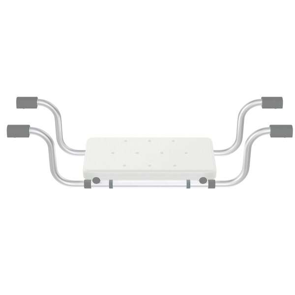 Verstellbarer Badewannensitz 72-82cm, Badewannenbrett mit Aluminiumrahmen und Kunststoffsitz, Badezimmer Sitzbrett für Badewanne, Platzsparendes Badezubehör