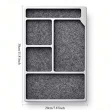 One-Piece Anodized CNC Aluminum Alloy EDC Storage Tray, Extra Large Multi-Compartment Desktop Organizer Box With Felt Lining, Can Store Phone, Watch, Earbuds, Keys, Wallet, Car Key Fob, Pen And Other Daily Items, Suitable For Desk, Entryway Or Bedside Table - View 8