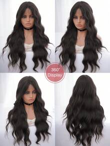 alicegarden 30 Inch Lace Front Wig, Natural Wavy Hair, Stunning Black, Middle Part Design, Suitable For Women's Daily, Party, Cosplay Use, Natural And Durable, Women's Wig Gift, Halloween - Black - View 9