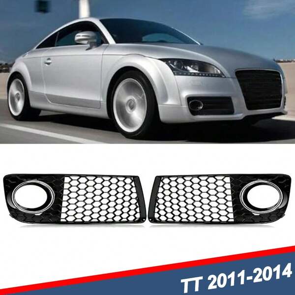 TT MK2 8J Front Bumper Fog Light Grills Grille Honeycomb Mesh Fog Light Lamp Cover 2010 2011 2012 2013 2014 8J0807682J