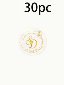 Custom Transparent Name Stickers, Elegant Personalized Gold Labels, Suitable For Gift Boxes, Cups And Party Favors, Customizable Text And Design Decals, Suitable For Wedding Decor, Birthday, Anniversary, Bridal Shower And Christmas Gifts, Small Business Packaging - Style a - View 15