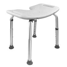 Höhenverstellbarer Duschhocker, Badhocker mit Aluminiumgestell und Sitzfläche, Badezimmerhocker für Dusche und Badewanne, Rechteckiger Duschsitz - 37-51 cm - Übersicht 12
