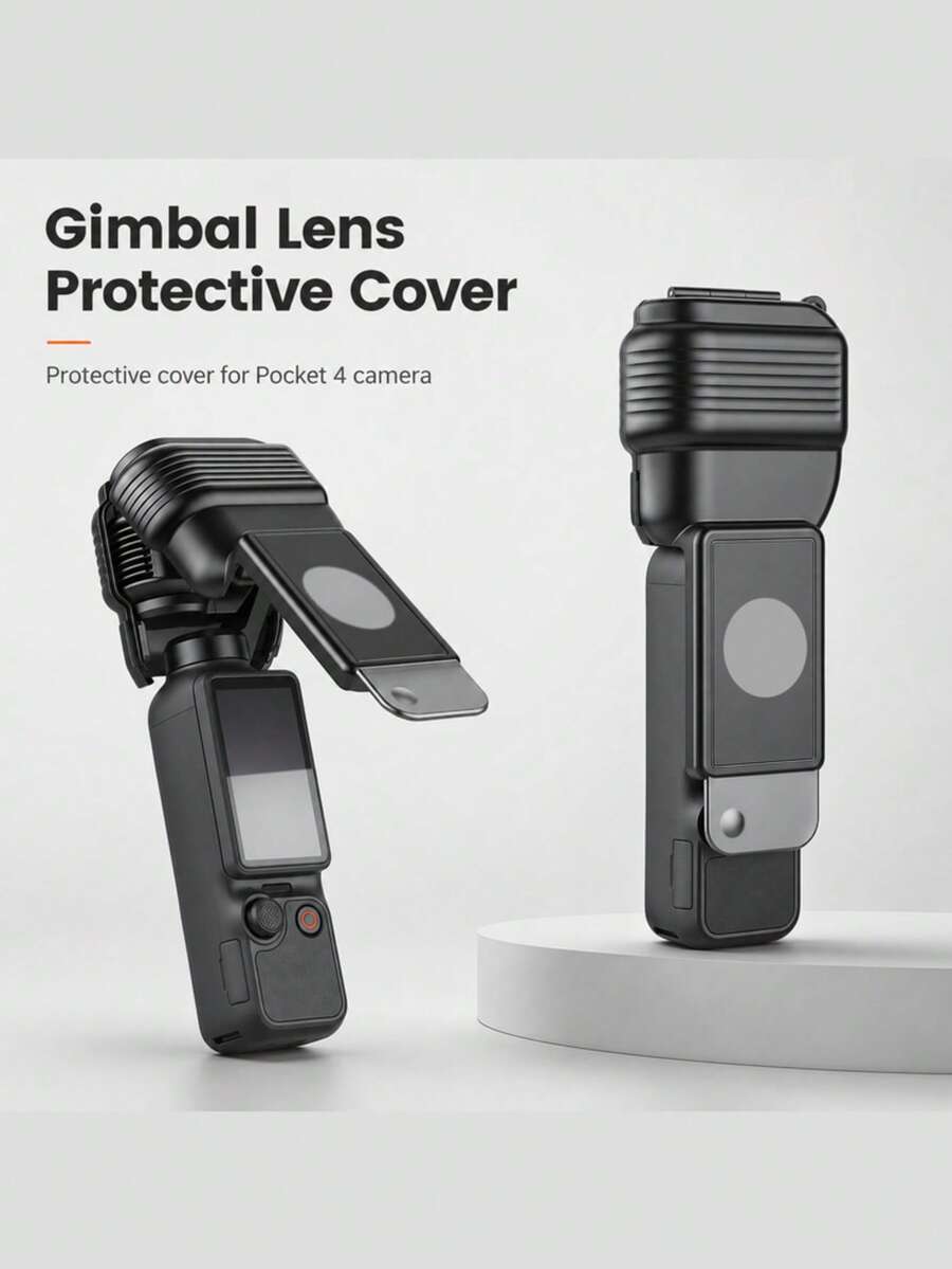 1pc Gimbal Lens & Screen Protector Cover For Osmo Pocket 4, ABS Hard Shell Anti-Scratch Anti-Dust Protective Case With Soft Cushioning Lining And Quick Flip Design, Suitable For Travel, Vlog, Outdoor Shooting And Daily Carry - View 1