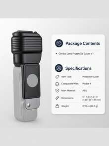 1pc Gimbal Lens & Screen Protector Cover For Osmo Pocket 4, ABS Hard Shell Anti-Scratch Anti-Dust Protective Case With Soft Cushioning Lining And Quick Flip Design, Suitable For Travel, Vlog, Outdoor Shooting And Daily Carry - View 11
