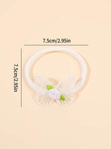 5PCS Colorful Butterfly Baby Headbands, Breathable Comfortable Flower Headbands, Hair Accessories For Girls - Multicolor - View 5