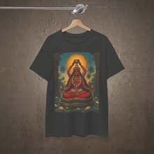 Camiseta de la Diosa Hindú Lotus - Negro - Ver 1