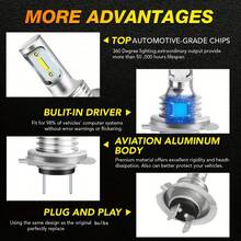 2Pcs LED Bulb Super Bright 6000k White CSP-Chips Replacement For Fog Lights Daytime Running Lights Instrument Lamp Car Door Lights Projector Lights Truck Door Lights Warning Light 2pcs, Highperformance Bulb, Longlasting Bulb, Automotive Led, Offroad - 6000K - View 5