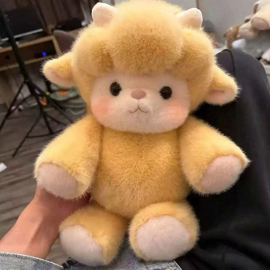 Kids Plush Toy & Blanket Sets - 橙色小羊羔,45厘米/17.71英寸 - 查看 1