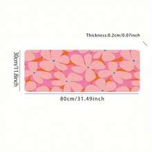 1 Large Pink Floral Mouse Pad Featuring An Extended Surface Designed For Gaming And Office Comfort; The Smooth Surface Allows For Effortless Mouse Movement, Making It An Ideal Gift For Home Or Workspace Use. - Mouse Pad - View 4