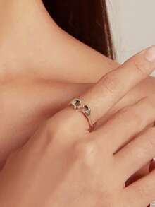 1件極簡風女款戒指，婚禮、訂婚、派對珠寶，情人節禮物 - 4# - 查看 4