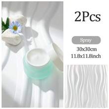 2pcs 3D Wavy Texture PVC Photography Backdrop, Ripple Design, Durable Photography Prop, Suitable For Product Photography And Studio Shooting - View 13