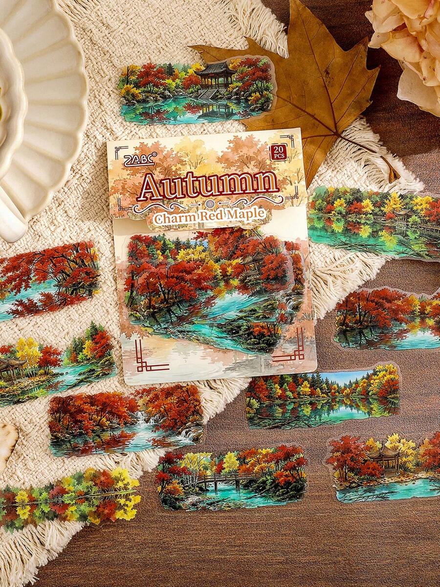 1 Pack 1pc Coffee Themed Planner Stickers, Vintage Creative Aesthetic Decals, DIY Decorative Collage Craft Material, Holiday Gift, Personalized Scrapbook School Stationery Supplies - PET - View 1