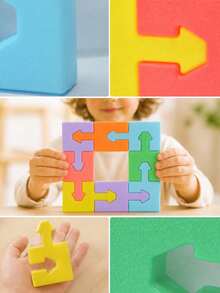 Geometric Shape Sorting & Block Unlocking Puzzle Colorful Blocks Educational Toy, Puzzle, Children's Game, Fine Motor Skills Game, Children's Travel Activity, Geometric Block Matching, Matching Game, Travel Toy, Children's Puzzle - Multicolor - View 2