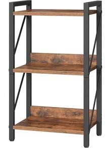 Scaffali a scala - Marrone Vintage + Nero - Visualizzare 1