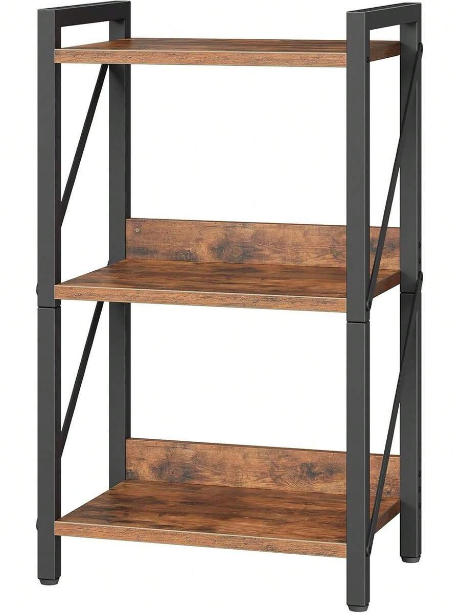 Scaffali a scala - Marrone Vintage + Nero - Visualizzare 1