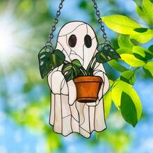 1/2pcs Ghost Sun Catcher - Colorful Acrylic Window Decor, Cute Ghost & Plant Decoration, Gothic Sun Catcher, Ghost Home Decor, Halloween Window Decor, Haunted House Aesthetic, Suitable For Home, Bedroom, Living Room, Wall Decoration (Remove Protective Film Before Use, Made Of Acrylic, Not Glass) Room Decor Bedroom Decor Halloween Decor Autumn Decor - View 16