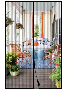 Magnetic Self Sealing Screen Door - Heavy Duty Fiberglass Ultra-Fine Mesh, Scratch-Resistant Pet Friendly, Mosquito-Proof Curtain For Bedrooms, Kitchens, Living Rooms, Easy Wipe Clean, All Seasons Home Decor - A - View 2