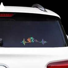 1pc Heartbeat Off Road Mountain Climb Graphics Car Sticker Vinyl Decor Decal 4x4 Truck Auto Windshield Bumper Decoration - A - View 4