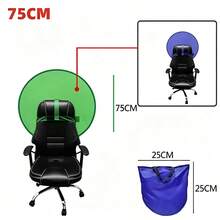 Chrisley 29.5/43.3 Inch Round Green & Blue Dual-Color Backdrop, Double-Sided Portable Photography Studio Background, Foldable Green Screen Chroma Key Panel For Live Streaming, Photography, Video Transmission, Gaming, Video Calls And Chatting - View 13